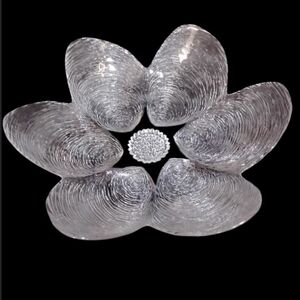 Vintage Cristal d'Arques France 13" Lead Crystal Flower Bowl Centerpiece